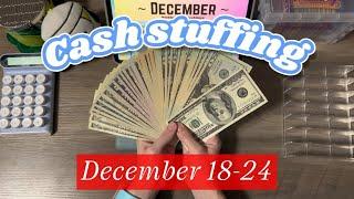 Low income cash stuffing || Paycheck #3 of December 2024 || Merry Christmas!!