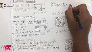 DIP#10 Distance measure between pixels in digital image processing || EC Academy