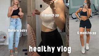 losing baby weight + gym workouts + meals inspo! HEALTHY VLOG 