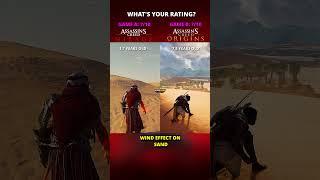 Environment Physics - Wind Effect on Sand | AC Mirage vs AC Origin Comparison #gaming #shorts