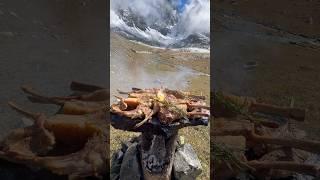 Kütük Ocakta Kuzu Pirzola Pişirme ️ | Cooking lamb chops on a wood stove