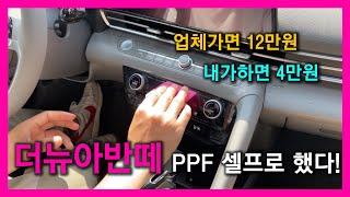 더뉴아반떼 PPF 셀프로 했습니다. 시공업체 1/3 가격!! 누구나 쉽게 가능!!