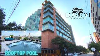 Midtown Loft-Style ∙ Hi-Rise Condo Home Tour ∙ Downtown Views  ∙ Rooftop Pool ∙ Houston Living