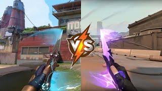 Valorant Singularity 2.0 Butterfly Knife VS Magepunk Butterfly Knife