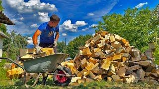 Life in the Ukrainian Carpathian villageWe chop 2000 KILOS of wood for the winter and cook dinner