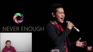 Marcelito Pomoy  - Never Enough | NathanH Reaction