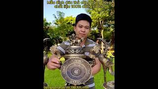Bộ đỉnh song long nặng 36KG nguyên bản đồng Cattut