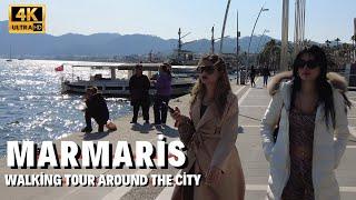 Marmaris Walking Tour around the City l April 2022 Muğla, Turkey [4K UHD]