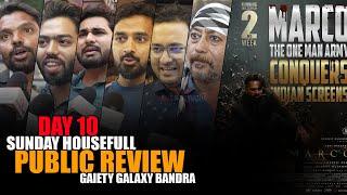 MARCO | Sunday Housefull | Day 10 | Public CRAZY Review | Gaiety Galaxy Bandra | Unni Mukundan