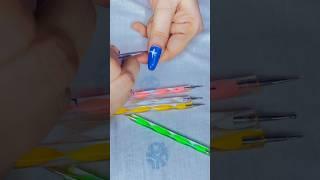 Doting blue and white nail pain simple art #stylecatchesrs #simplenailart #nailart