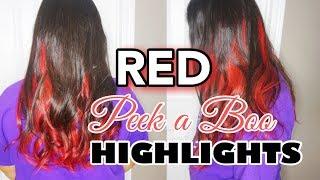 MAGENTA RED PEEK-A- BOO HIGHLIGHTS