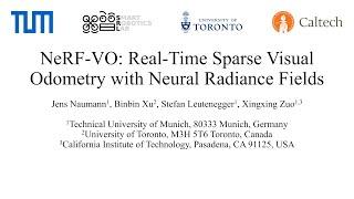 [RA-L'24] NeRF-VO: Real-Time Sparse Visual Odometry With Neural Radiance Fields