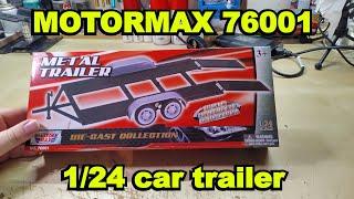 Unboxing MOTORMAX 76001 1/24 car trailer