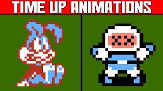 Classic Nintendo Video Game Time Up Death & Game Over Screens (Time Up Death Animations) - Part 2