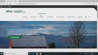 Joanna Cummings - Overview of the New Healthy Farms, Healthy Agriculture Biosecurity Website