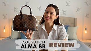 Louis Vuitton Alma BB Review | Damier Ebene | Wear and Tear | WFIMB | MOD Shots | Close Ups