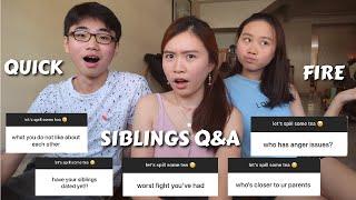 quick fire siblings Q&A (what they think of my bf, worst fight)