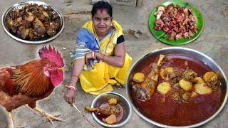 Country chicken curry recipe Village style Cooking and eating||Desi chicken recipe|rural india