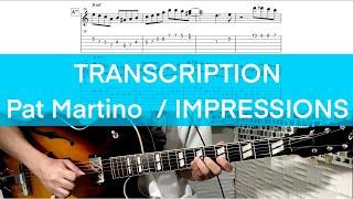 transcription 「impressions / Pat Martino」TAB