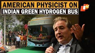 American Physicist Brian Greene Takes Green Hydrogen Bus Ride In Delhi