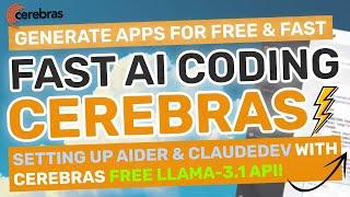 Cerebras + Aider + ClaudeDev + Continue : FASTEST & FREE AI Coding Setup with Llama-3.1 (Beats Groq)