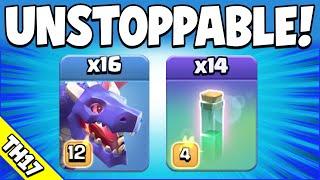 Dragons + Invisibility Walk = STILL UNSTOPPABLE!!! Best TH17 Attack Strategy (Clash of Clans)