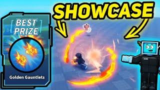 Golden Gauntlets Showcase - Blade Ball (How To Get Them)