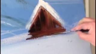 Живопись.Как рисовать снег.уроки рисования и живописи.пейзаж oil painting