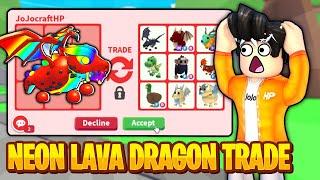 Was TRADEN Leute für einen NEON Lava DRAGON in Adopt Me?