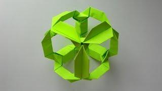 Origami cube out of paper