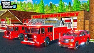 NEW EVERGREEN FIRE DEPARTMENT! (BUILDING STATION AND TRUCKS) | FS22