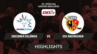 DEL2: Dresdner Eislöwen vs. ESV Kaufbeuren I Highlights - 29. Spieltag | SDTV Eishockey