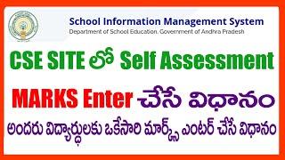 HOW TO Enter SELF ASSESSMENT CCE MARKS IN CSE SITE - SELF ASSESSMENT MARKS ENTRY PROCESS IN CSE SITE