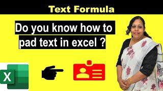 How to pad text in Excel | Do you know how to pad text in excel