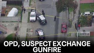 Oakland Police exchange gunfire with suspect after he made threats | KTVU