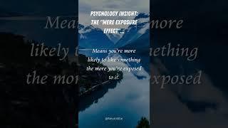 Unlocking the Mere Exposure Effect: How Familiarity Shapes Your Choices #psychology #brainscience