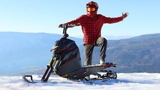 Testing The World's First STAND-UP Snowmobile (Production Made)