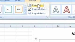 How to remove a fill effect from WordArt in a spreadsheet