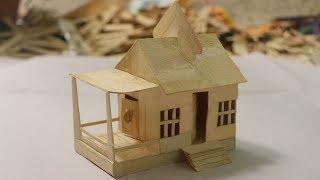 How to make ice cream stick house - Popsicle Stick House