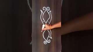 Very easy rangoli border designs #sidemuggulu #rangoliborderdesigns