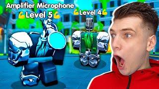 Играю За МИКРОФОНОВ toilet tower defense ROBLOX