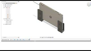 Fusion 360 Tutorial Single Laptop Wall Mount 2 pieces