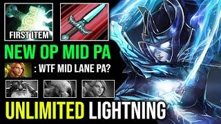 100% NEW CRAZY META First Item Mjollnir Unlimited Lightning Solo Mid Phantom Assassin Dota 2