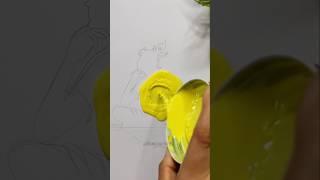 Krishna ️ I Spilled Watercolor Draw krishna Painting #shorts #krishnapainting #reena_sketcher