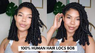 THEE BEST LOC BOB x Human Hair Faux Loc Bob
