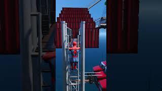 GTA 5 Epic Ragdolls RED SPIDERMAN VS RED MINION VS GREEN MINION (Euphoria Physics & Funny Fails)1040