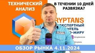 10 дней до развязки? Технический анализ 4.11.2024 - #bitcoin  #ethereum