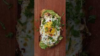 Simple Breakfast Ideas #82: Chili Oil Egg Avocado Toast #shorts #avocadotoast #breakfastideas