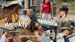 weekly vlog  | *trying* to get back into a routine, running, work updates, self care