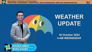 Public Weather Forecast issued at 4AM | October 16, 2024 - Wednesday